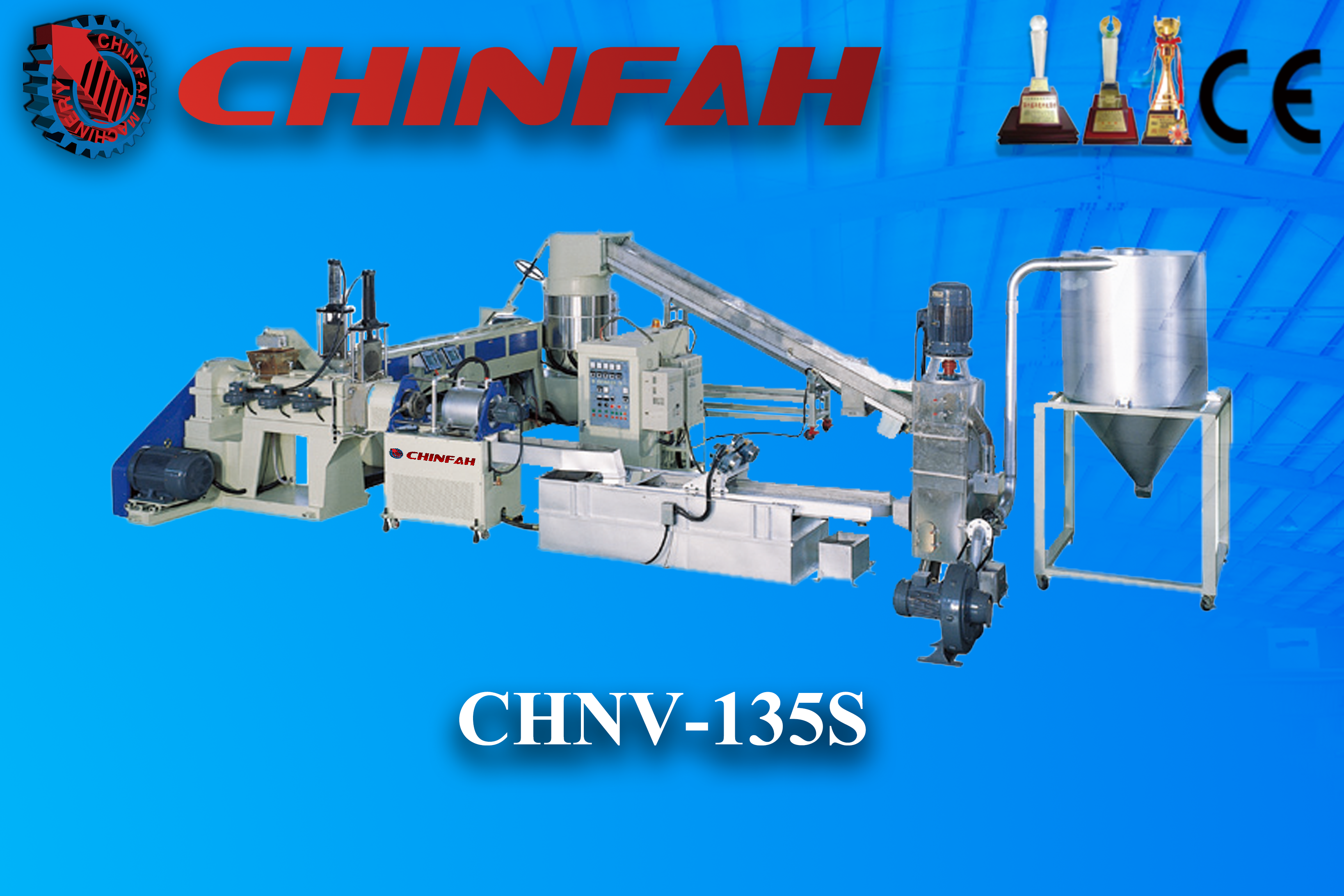 CHINFAH CHNV-Series two-stage 3-in-1 plastic recycling machine